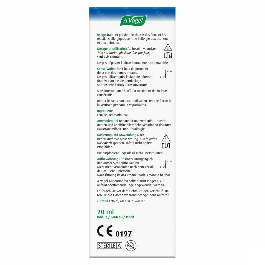A.vogel Pollinosan Rhume Foins Spray Nasal 20ml