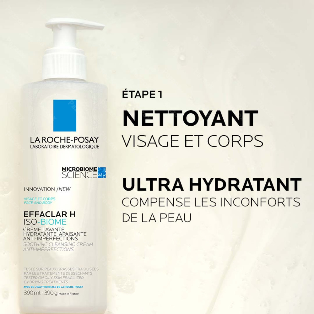 La Roche-Posay Effaclar H Isobiome Gel Lavant 390ml