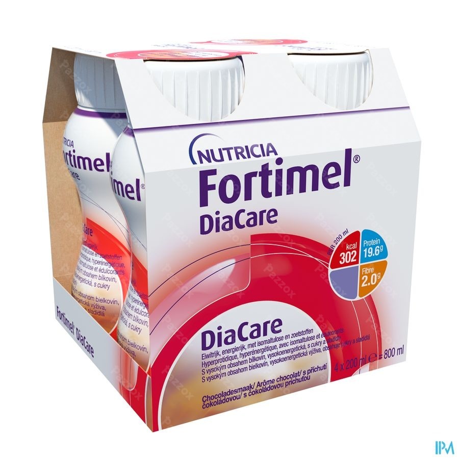 Fortimel DiaCare goût chocolat Bouteilles 4x200ml
