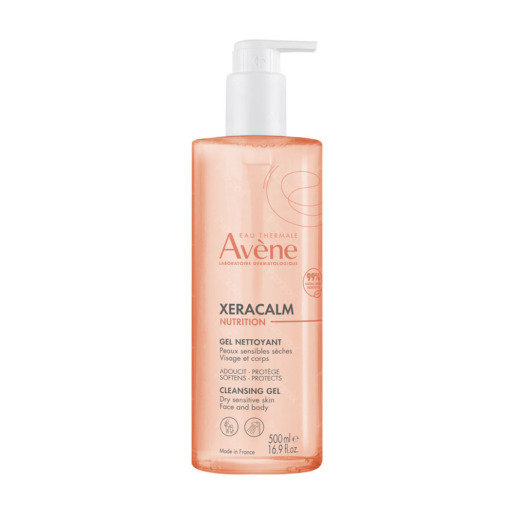 Avène Xeracalm Nutrition Gel Nettoyant, Peau sensible sèche  500ml