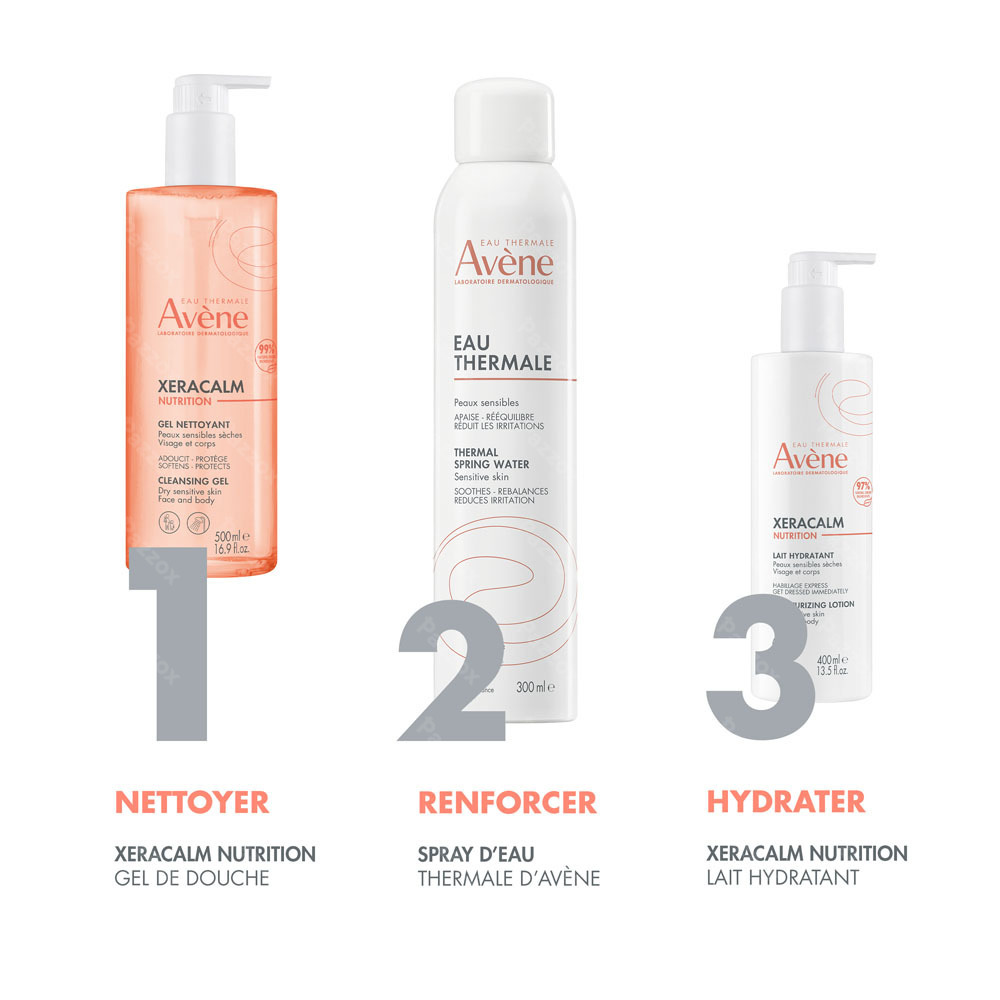 Avène Xeracalm Nutrition Gel Nettoyant, Peau sensible sèche  500ml