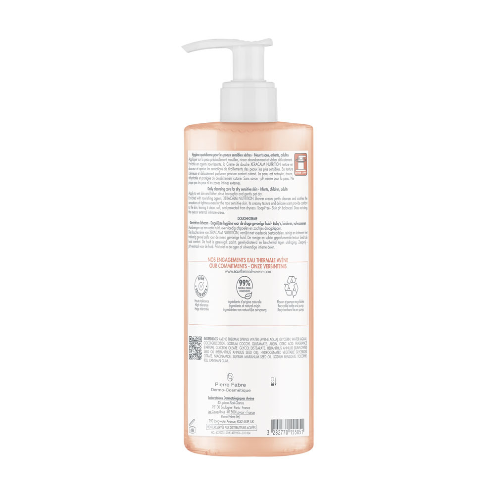 Avène Xeracalm Nutrition Crème de douche, Peau sensible sèche 500ml
