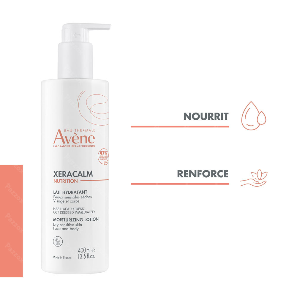 Avène Xeracalm Nutrition Lait hydratant, Peau sensible sèche 400ml