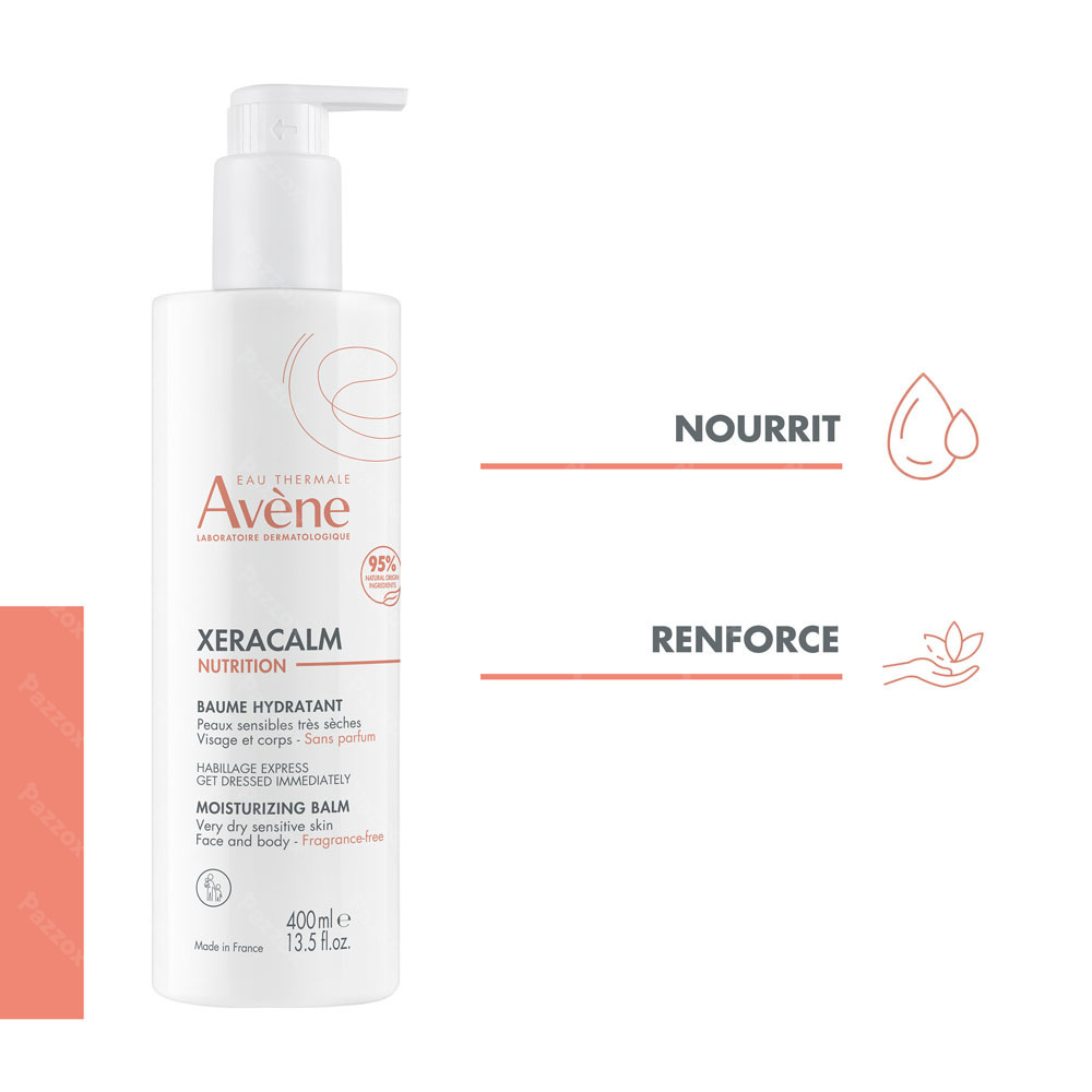 Avène Xeracalm Nutrition Baume hydratant, Peau sensible très sèche 400ml
