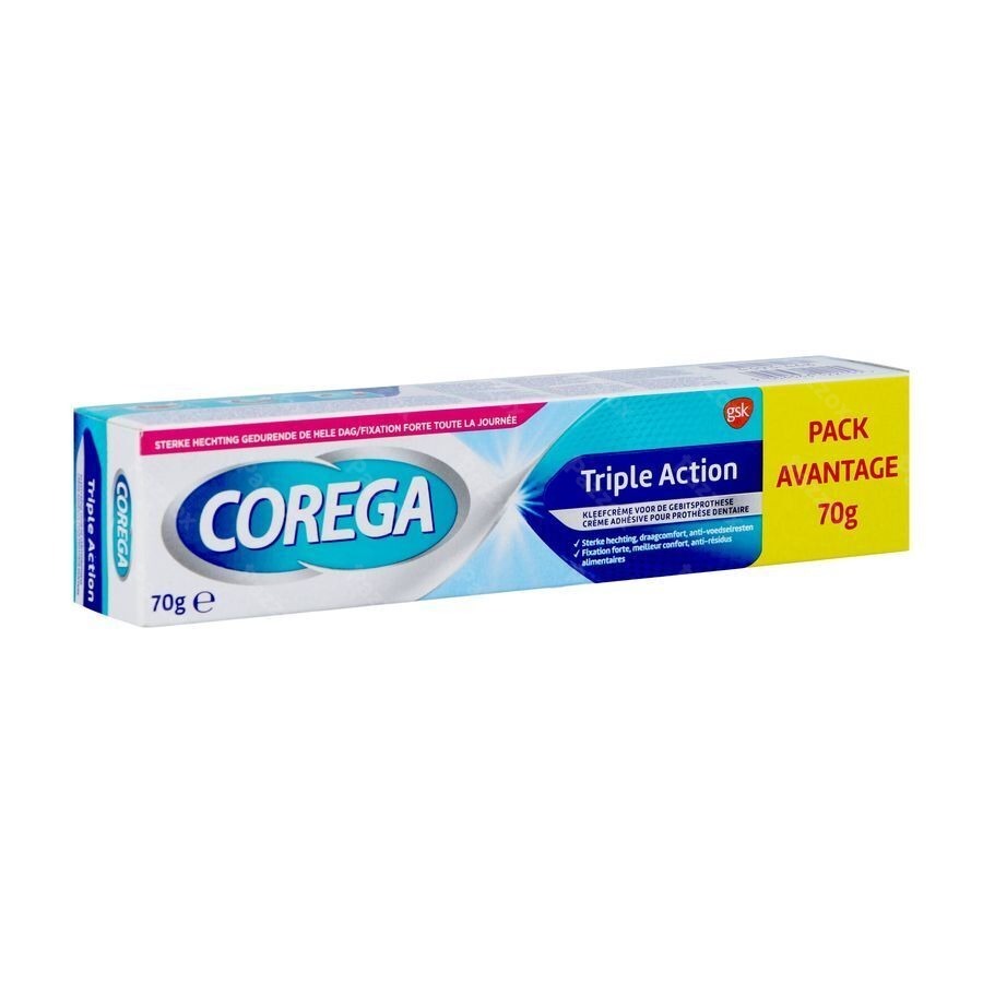Corega Triple Action Creme Adhesive 70g - Pazzox, pharmacie en ligne