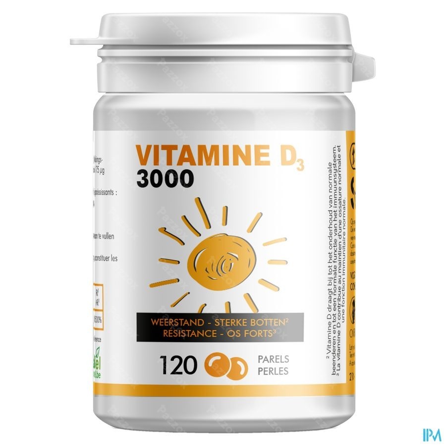 Soria Vitamine D 3000iu 120 Perles