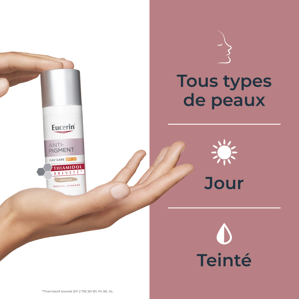 Eucerin Anti-Pigment Soin de jour Teinté SPF30 Medium Hyperpigmentation 50ml