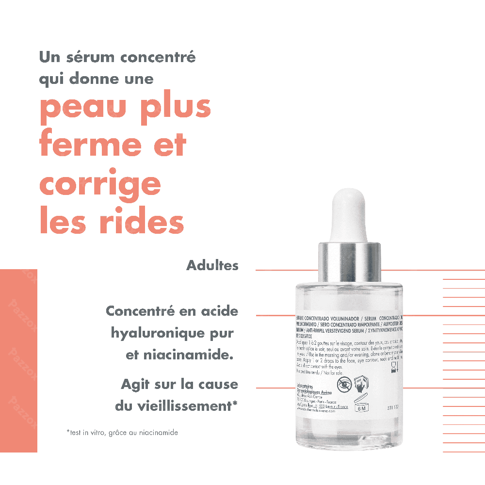 Avène Hyaluron Activ B3 Sérum concentré repulpant anti-âge, Acide hyaluronique & Niacinamide 30ml