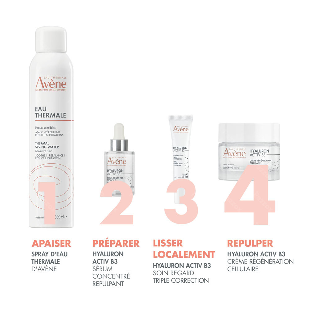 Avène Hyaluron Activ B3 Crème régénération cellulaire anti-âge, Acide hyaluronique & Niacinamide 50ml