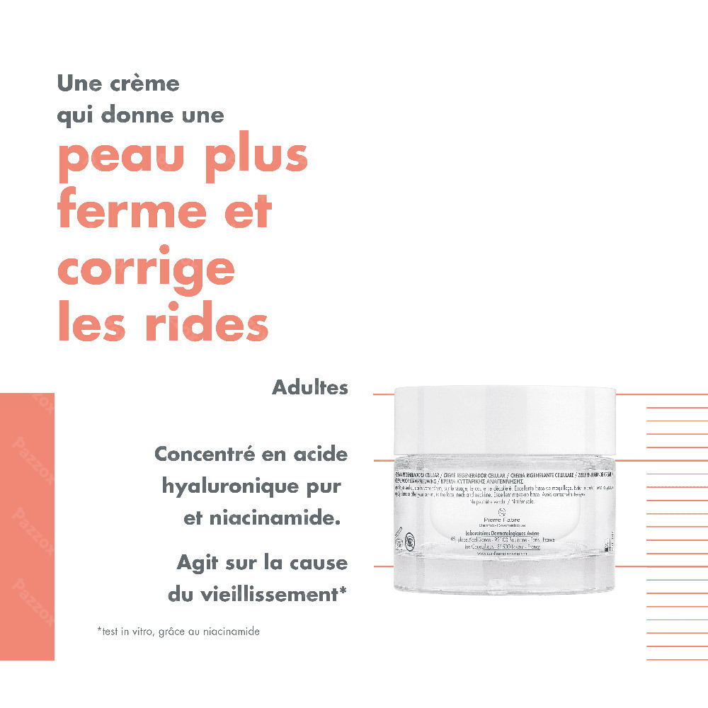 Avène Hyaluron Activ B3 Crème régénération cellulaire anti-âge, Acide hyaluronique & Niacinamide 50ml