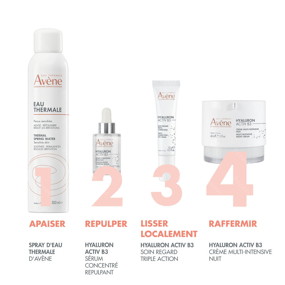 Avène Hyaluron Activ B3 Crème multi-intensive nuit anti-âge, Niacinamide & Rétinaldéhyde 40ml