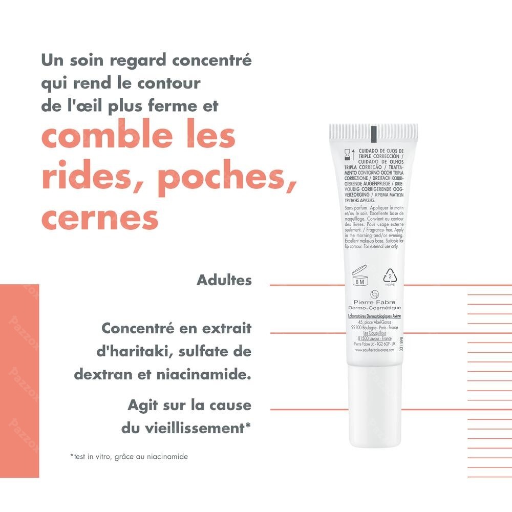 Avène Hyaluron Activ B3 Soin Regard Triple Correction 15ml