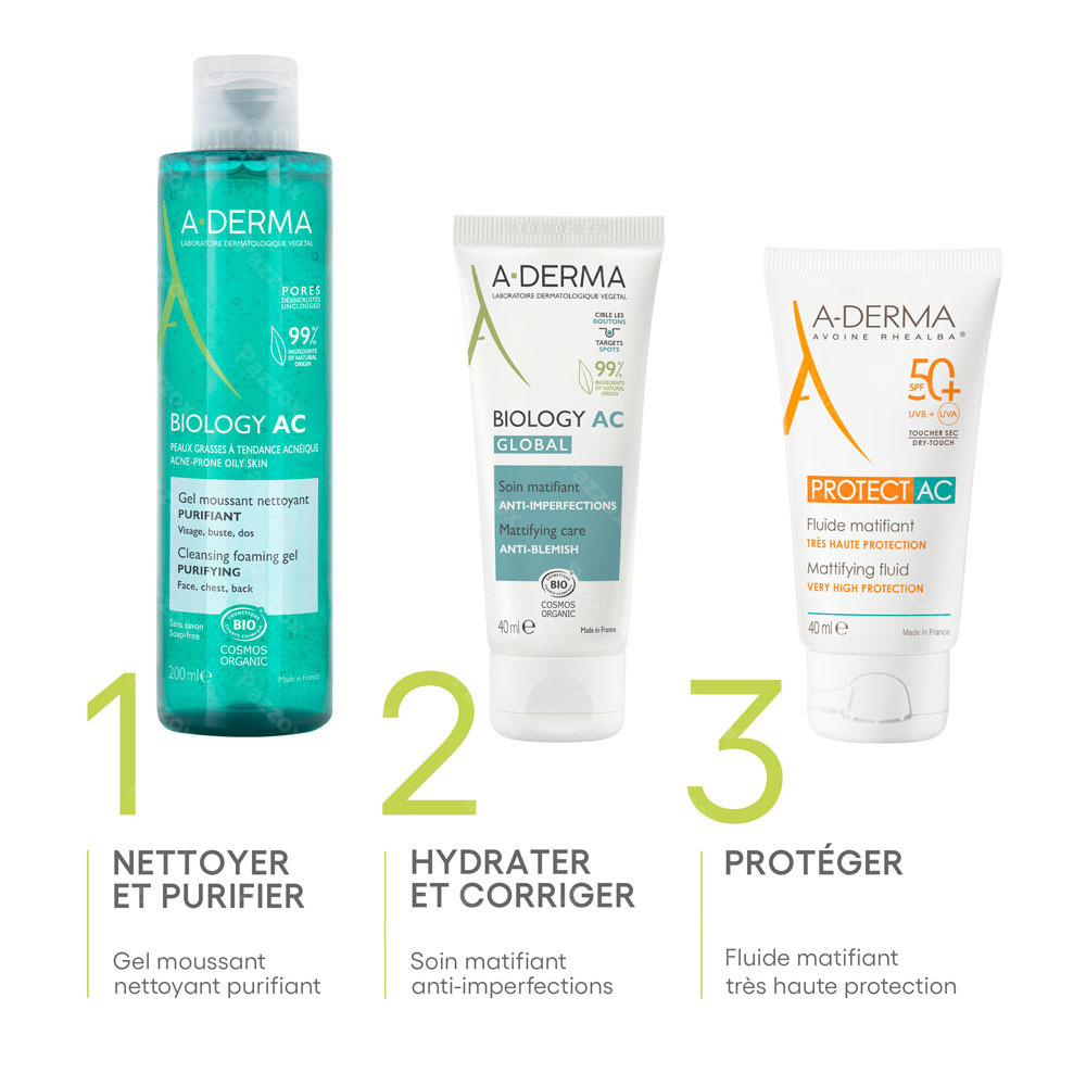 A-Derma Biology Ac Gel Moussant Nettoyant 200ml