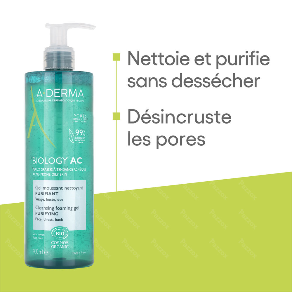 A-Derma Biology Acné Zuiverende Schuimgel 400ml