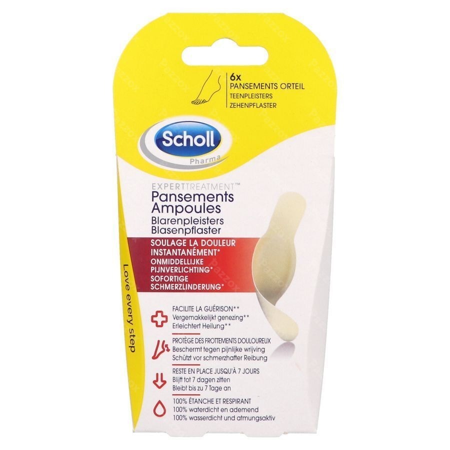 Scholl Pans Ampoule Pansement Orteil S/latex 6