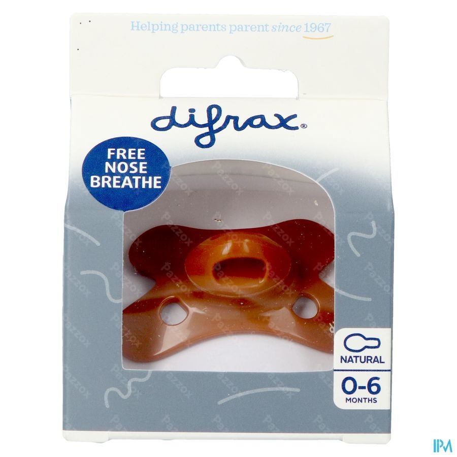 Difrax Sucette Natural 0-6m Uni Cinnamon