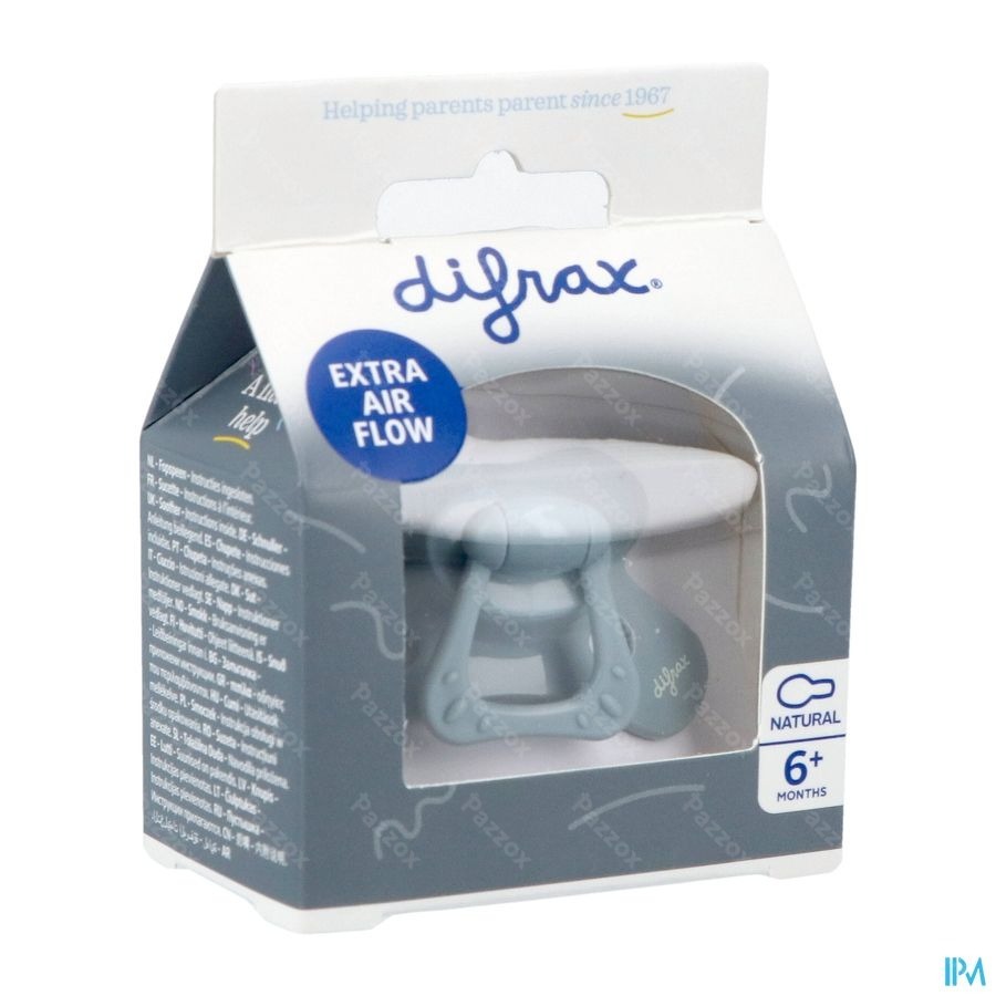 Difrax Sucette Natural 6m+ Uni Stone