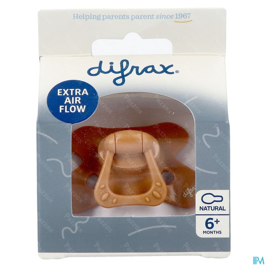Difrax Sucette Natural 6m+ Uni Caramel