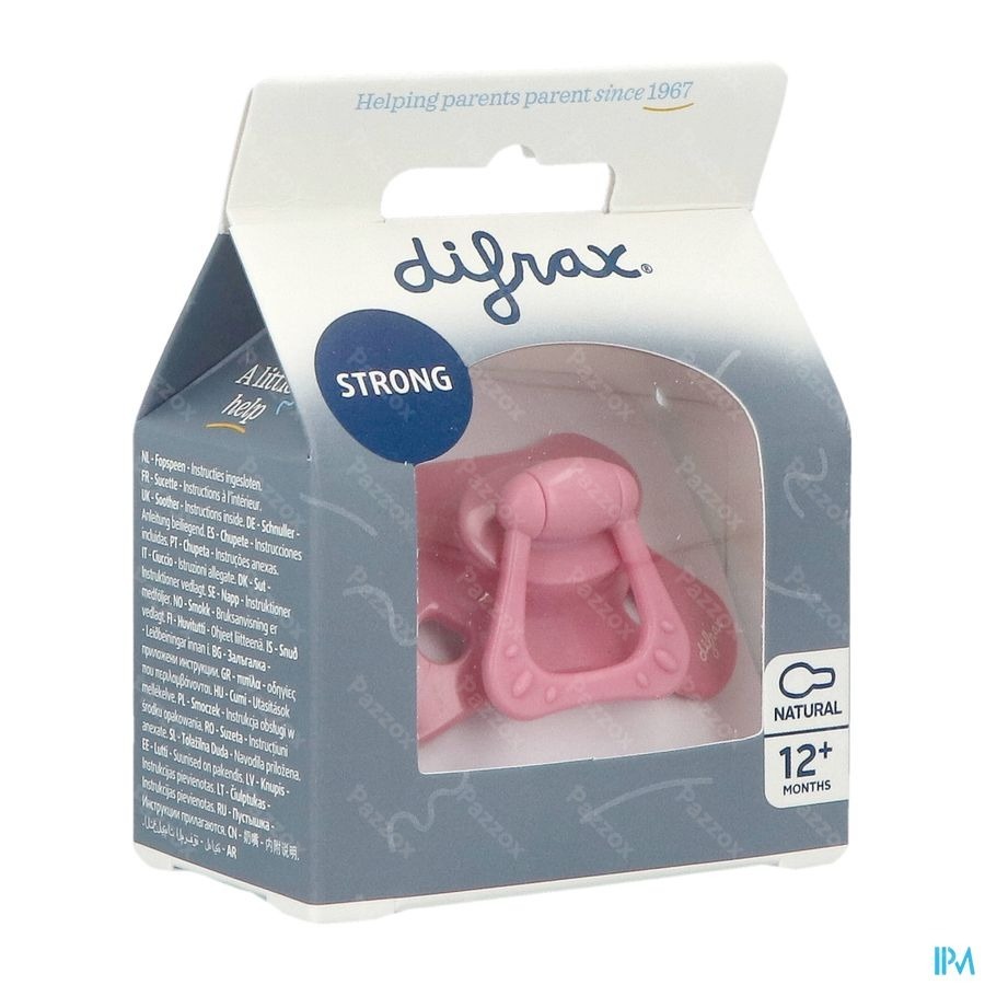Difrax Sucette Natural 12m+ Uni Raspberry