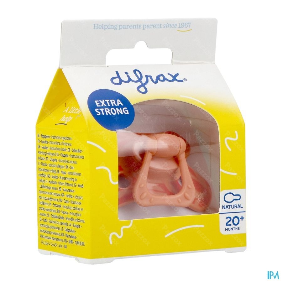 Difrax Sucette Natural 20m+ Peachy Leafs