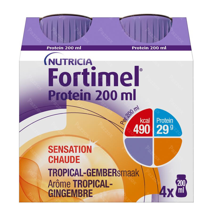 Fortimel Protein Tropical Gingembre 4x200ml
