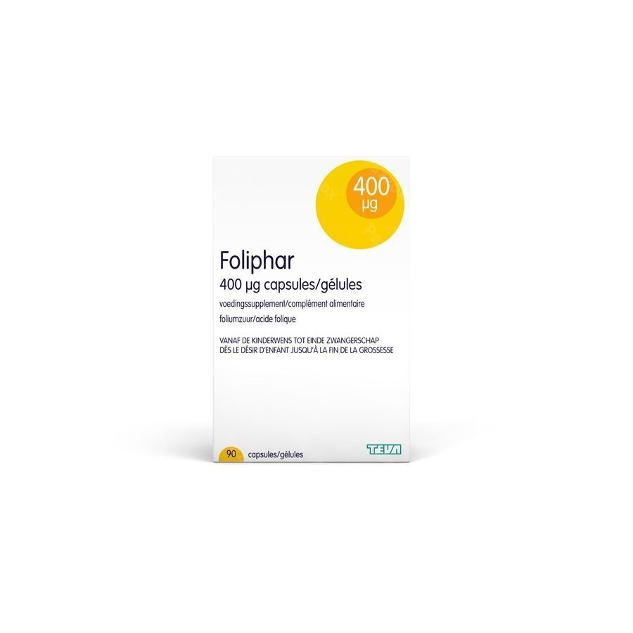 Foliphar 400mcg Caps 90