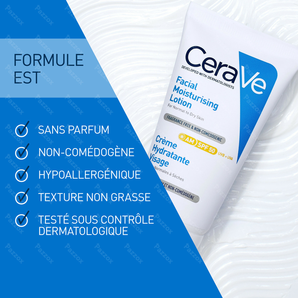 CeraVe Crème Hydratant Visage SPF50 52ml