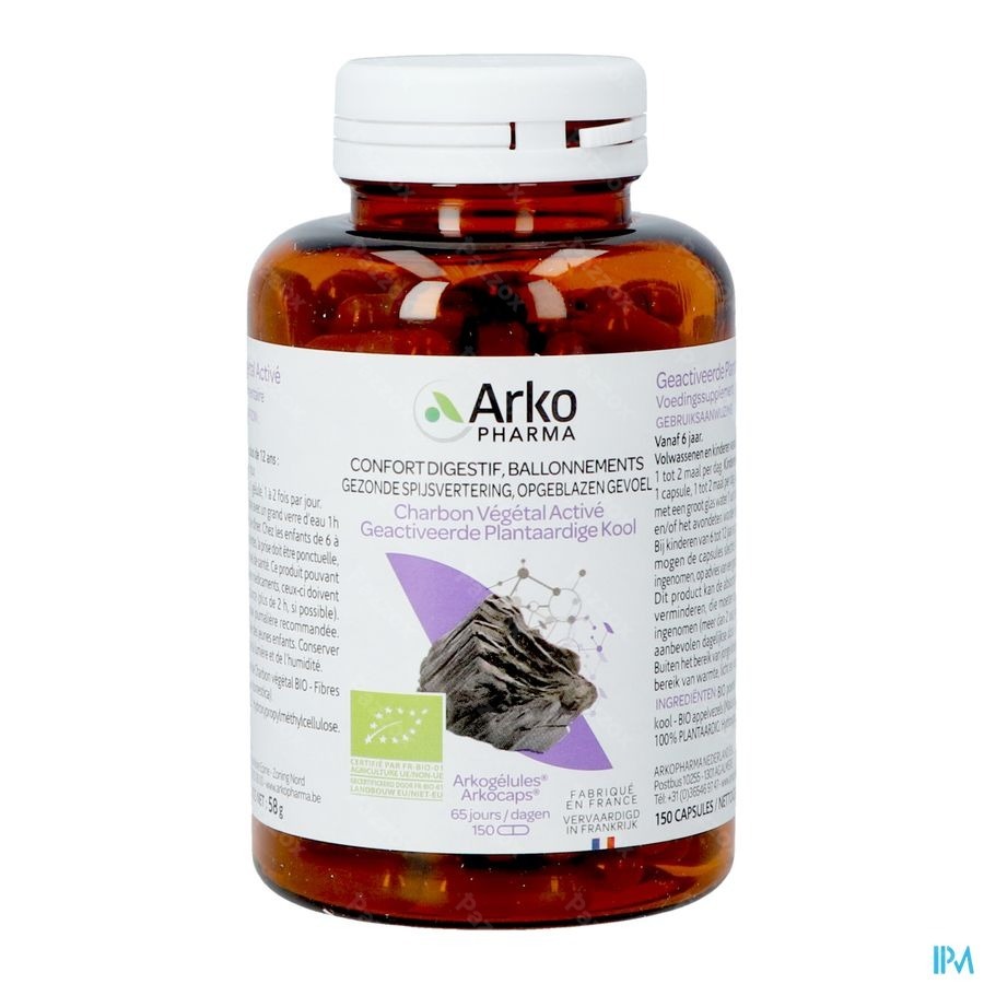 Arkogelules Charbon Vegetal Bio Caps 150