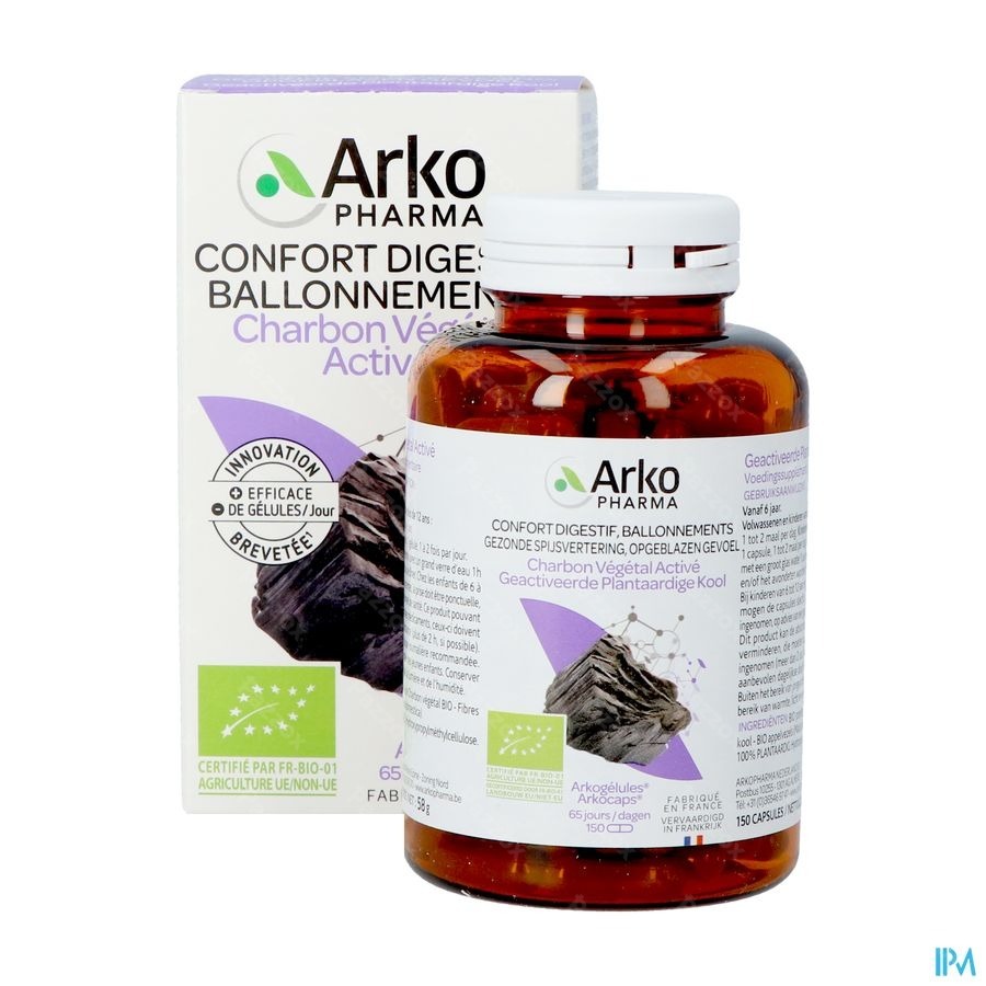 Arkogelules Charbon Vegetal Bio Caps 150