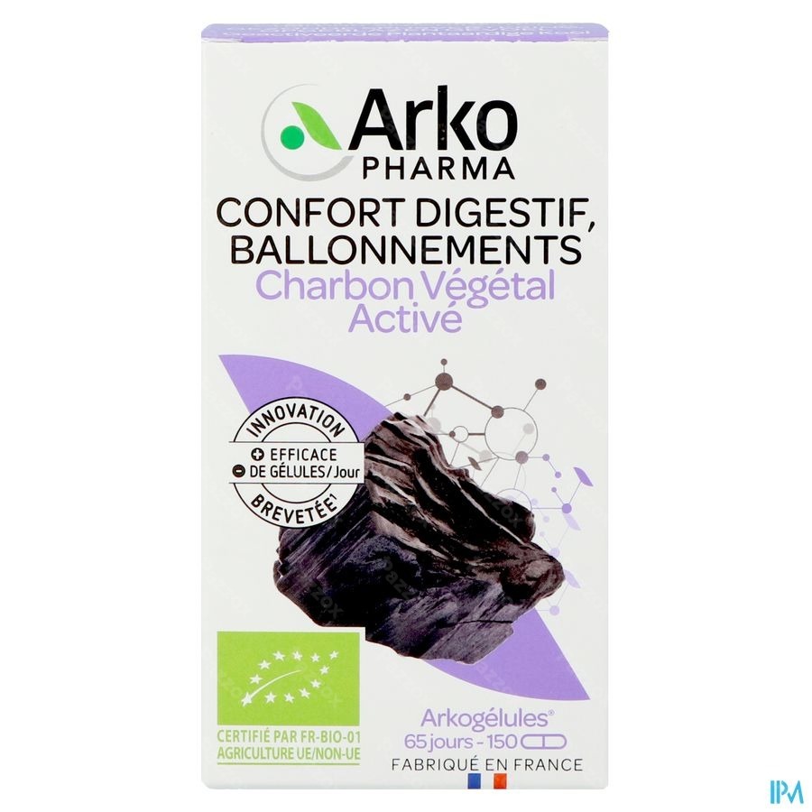 Arkogelules Charbon Vegetal Bio Caps 150