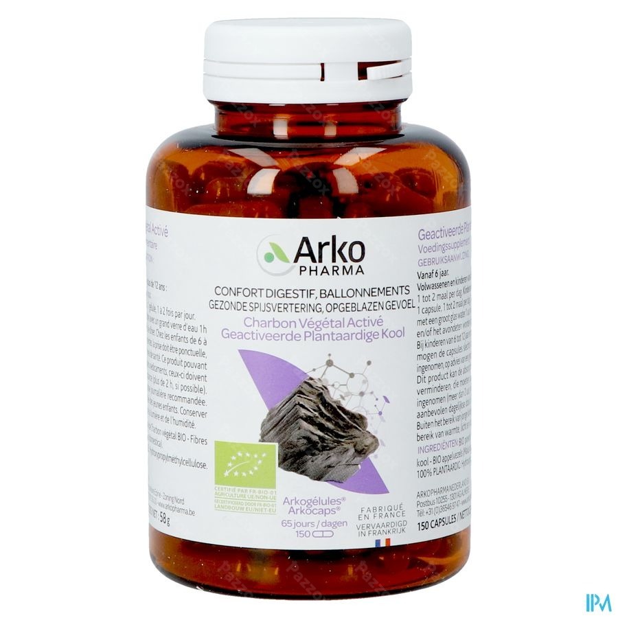 Arkogelules Charbon Vegetal Bio Caps 150