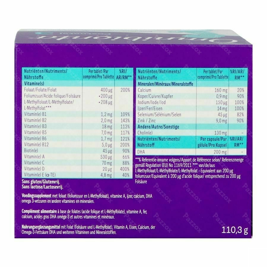 Omnibionta Postnatal 3 56 Comprimés + 56 Capsules