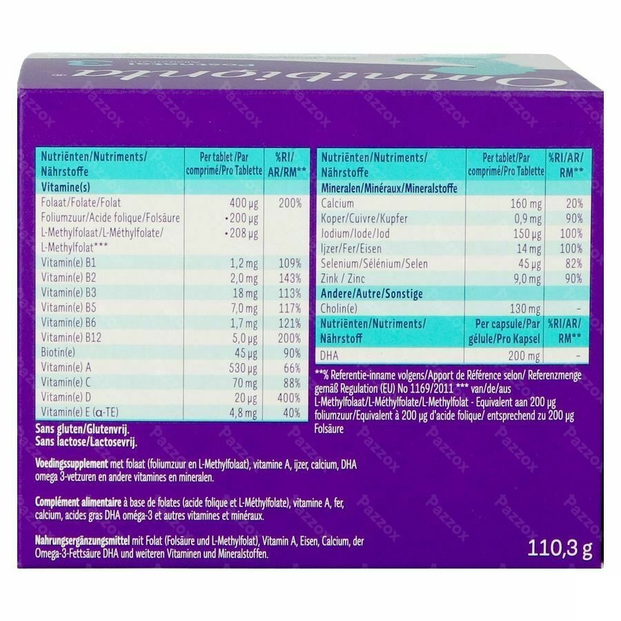 Omnibionta Postnatal 3 56 Comprimés + 56 Capsules