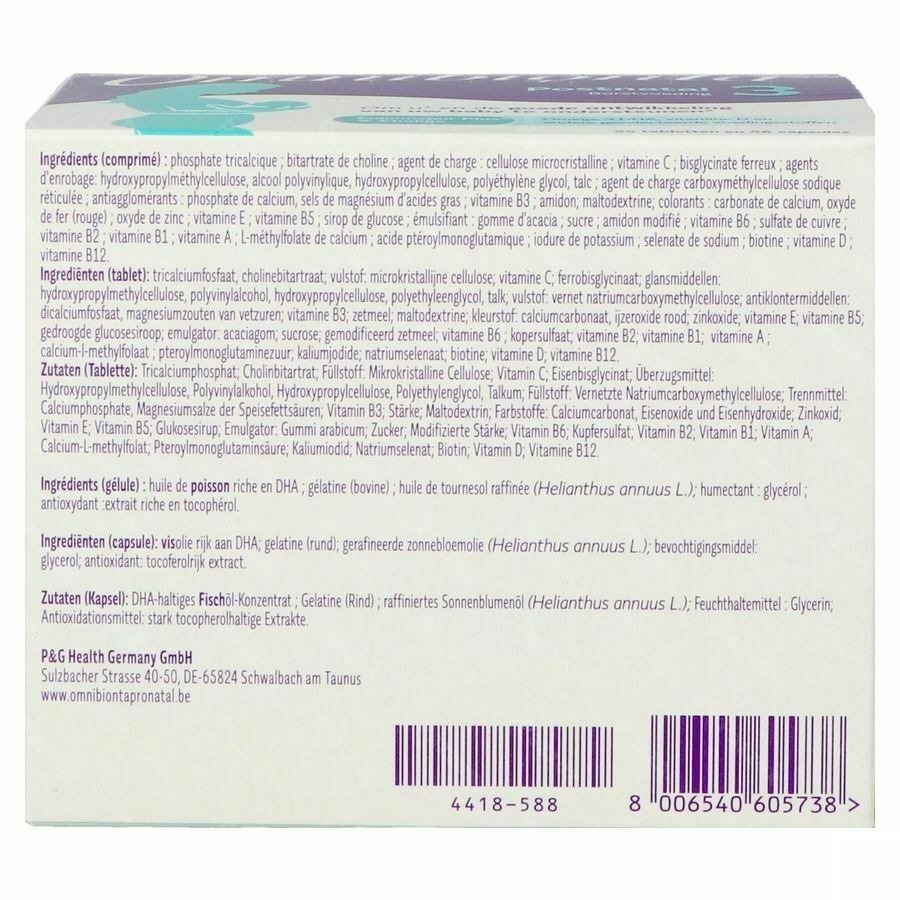 Omnibionta Postnatal 3 56 Comprimés + 56 Capsules