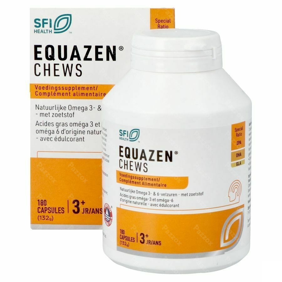 Equazen Omega 3/6 Chews Pot Caps 180