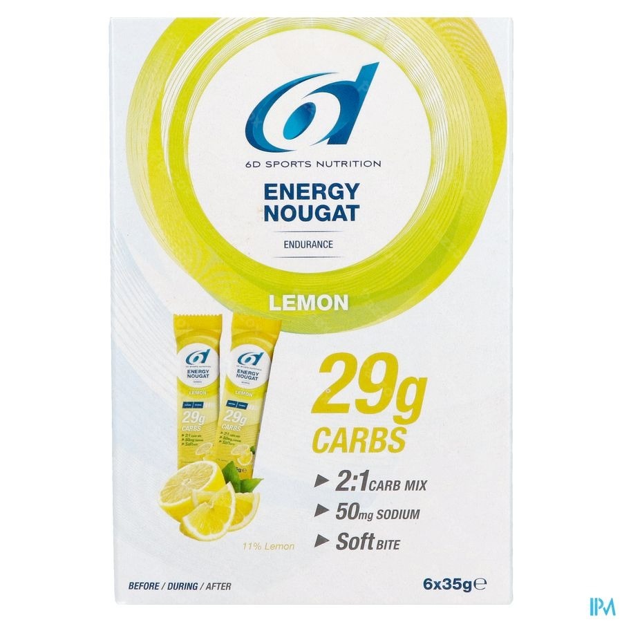 6d Energy Nougat Lemon 6x35g