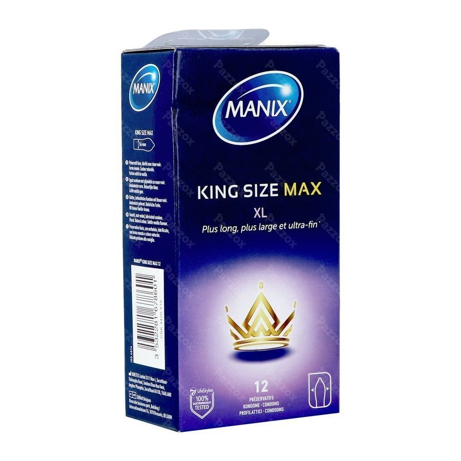 Manix King Size Max Preservatifs 12
