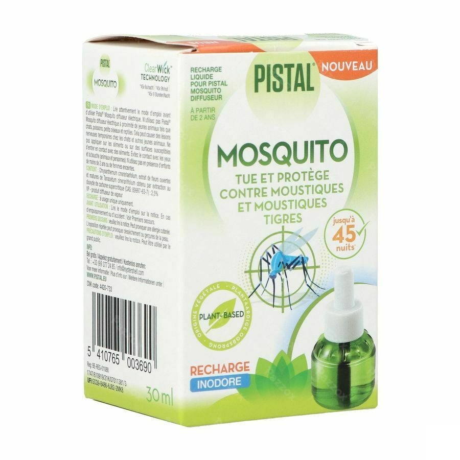 Pistal Mosquito Diffuseur Electrique Recharge