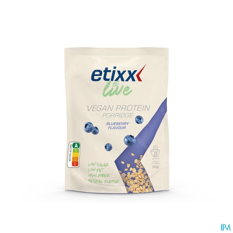 Etixx Live Vegan Protein Porridge Myrtilles 550g