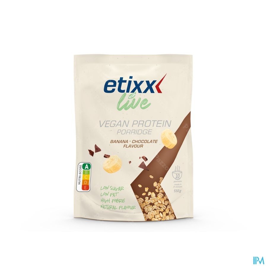 Etixx Live Vegan Protein Porridge Banana-Chocolate 550g