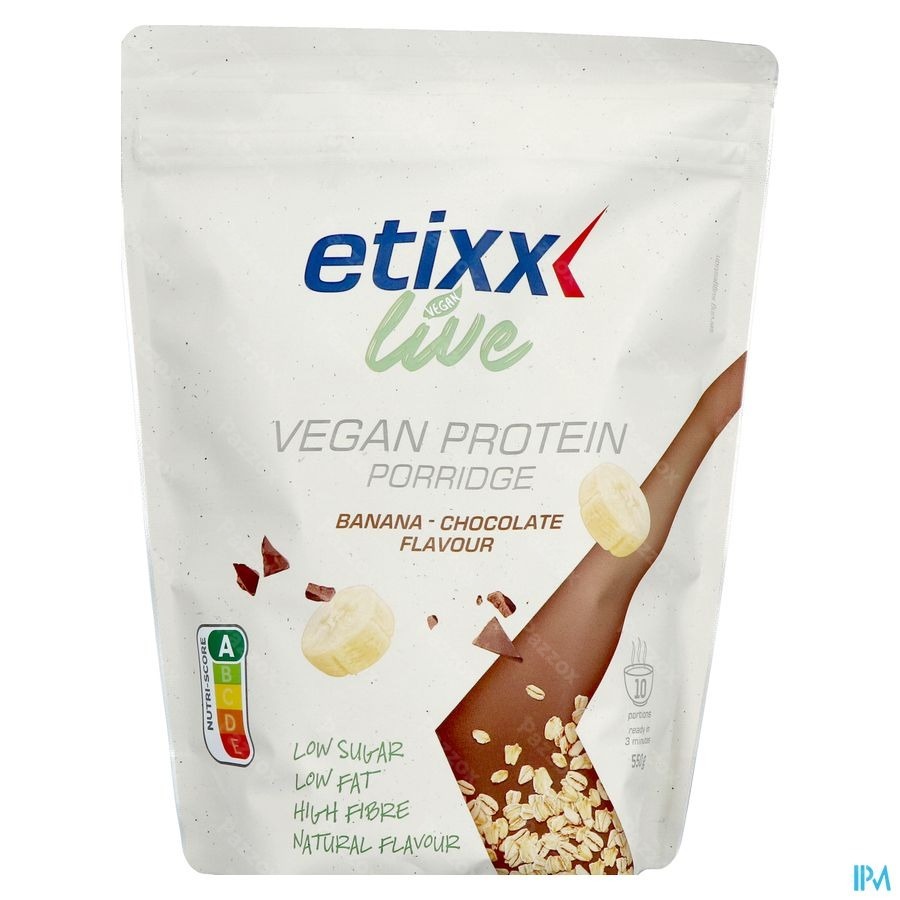 Etixx Live Vegan Protein Porridge Banana-choco 550g