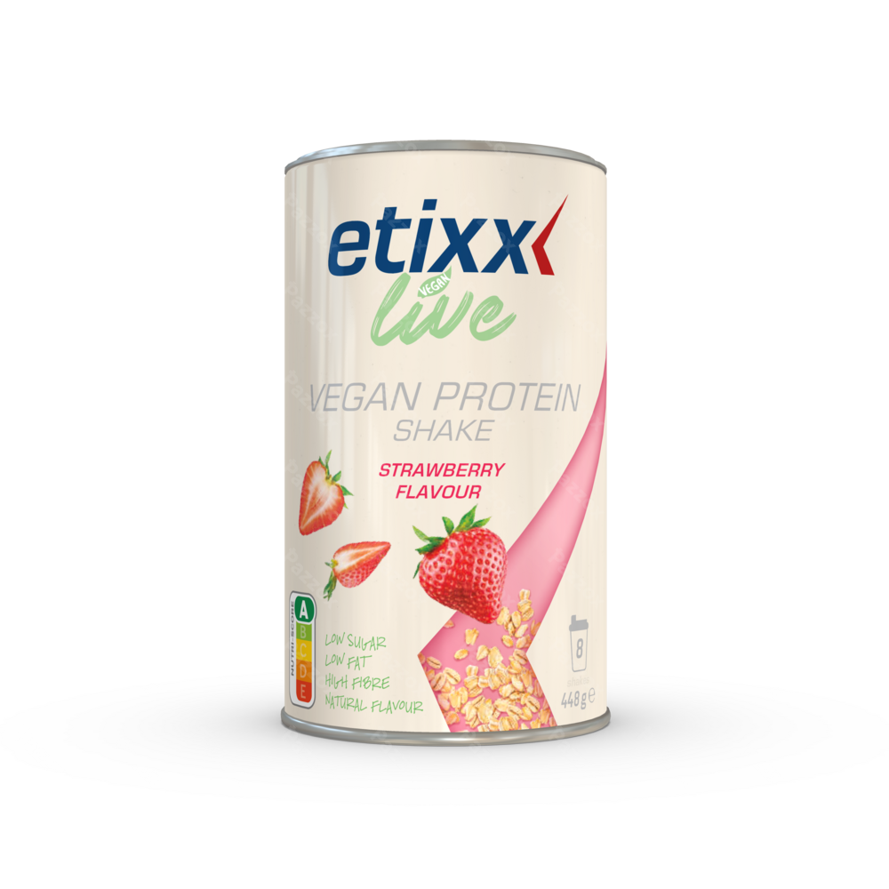 Etixx Live Vegan Protein Shake Strawberry Poudre 448g