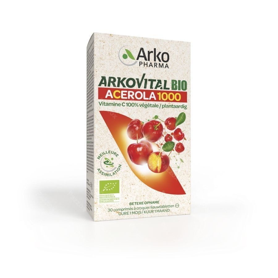 Arkovital Acerola 1000 Bio 30 Comprimés à Croquer 