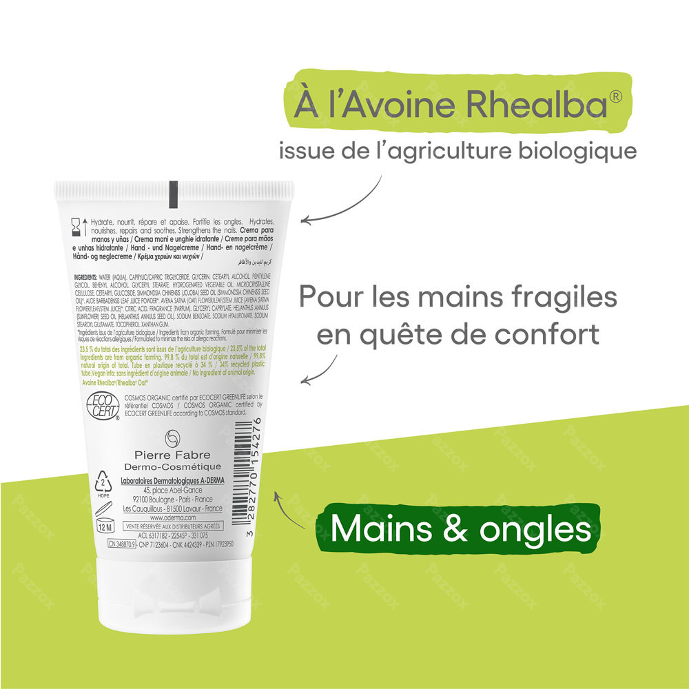 A-Derma Crème Mains Lait Avoine 50ml