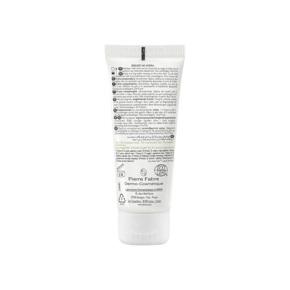 A-Derma Biology Ac Hydra Crème Compensatrice 40ml