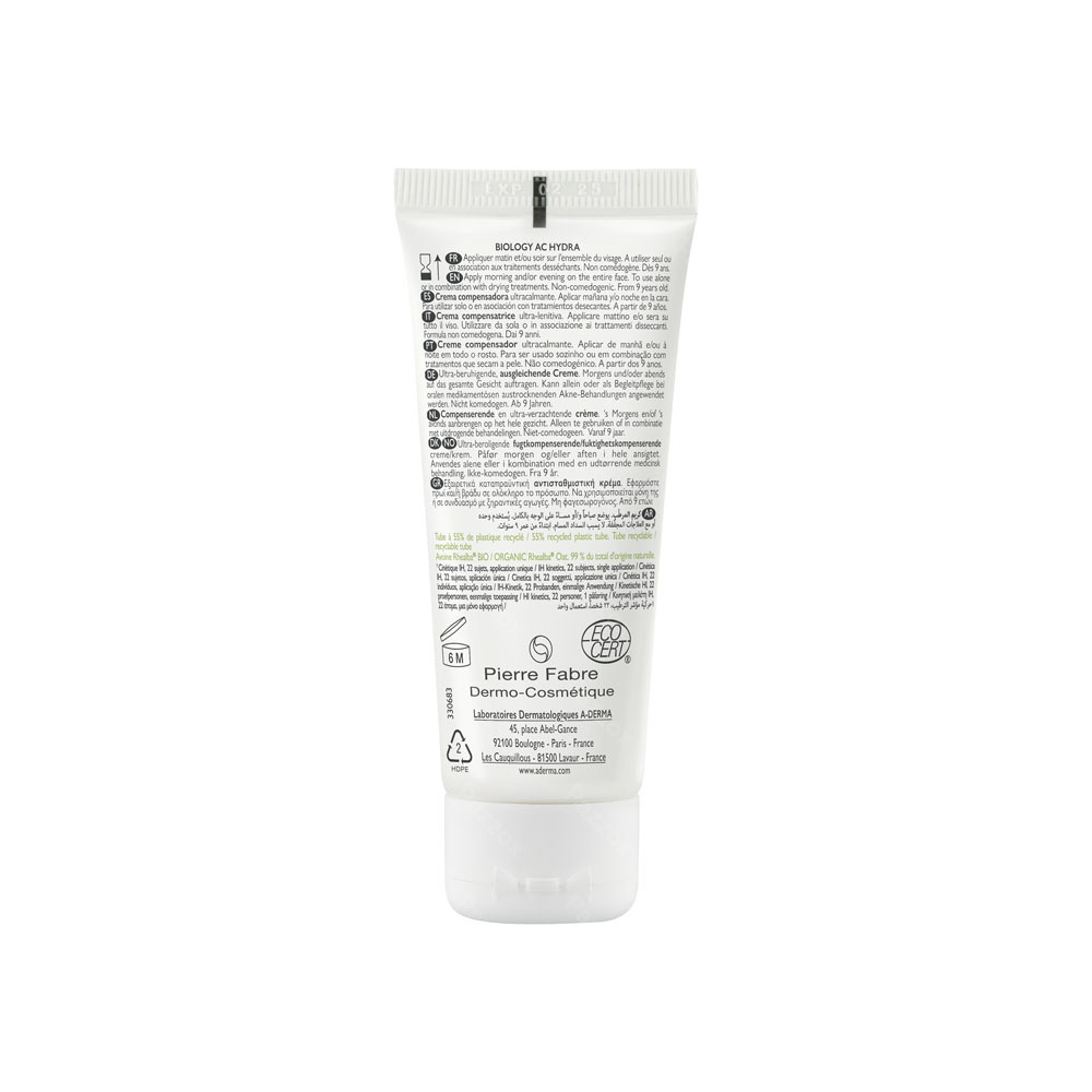A-Derma Biology Ac Hydra Crème Compensatrice 40ml