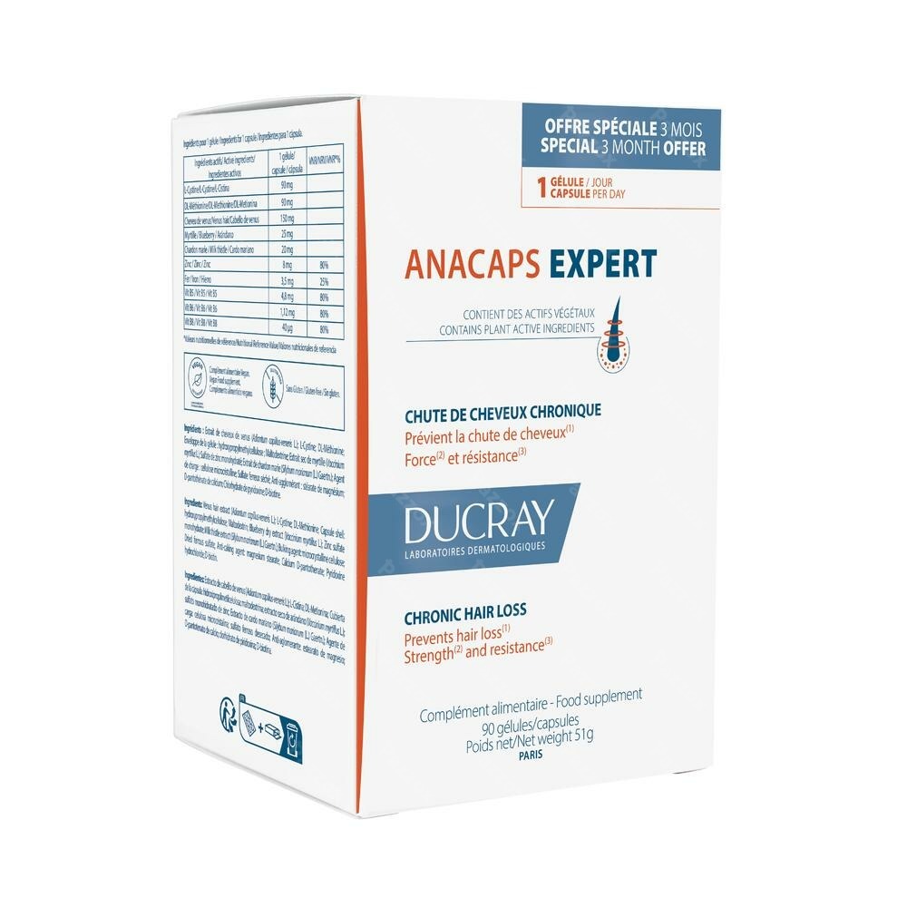 Ducray Anacaps Expert Chute De Cheveux Chronique 90 Gélules