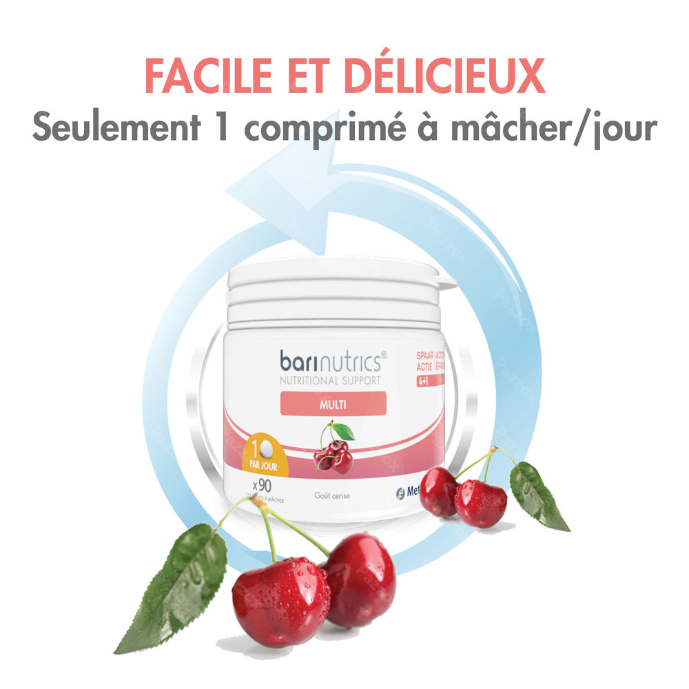 Barinutrics Multi Cerise 90 Comprimés à Mâcher