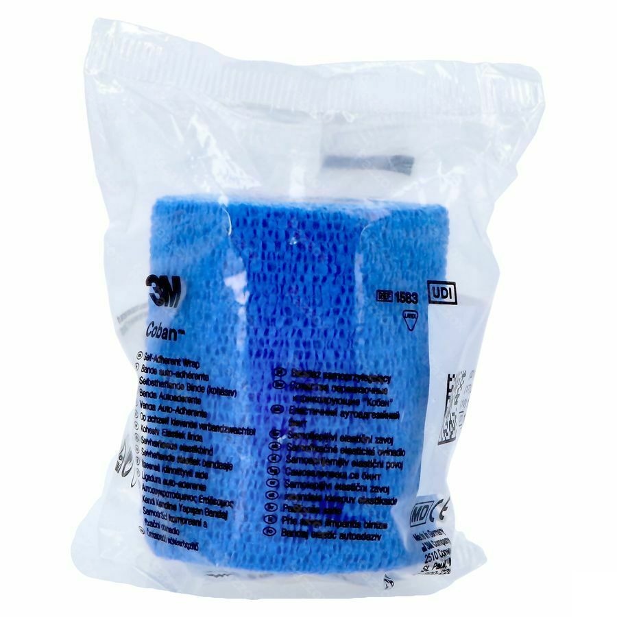 Coban Bande El.coh. Bleu 7,5cmx4,5m Etire Roul. 1