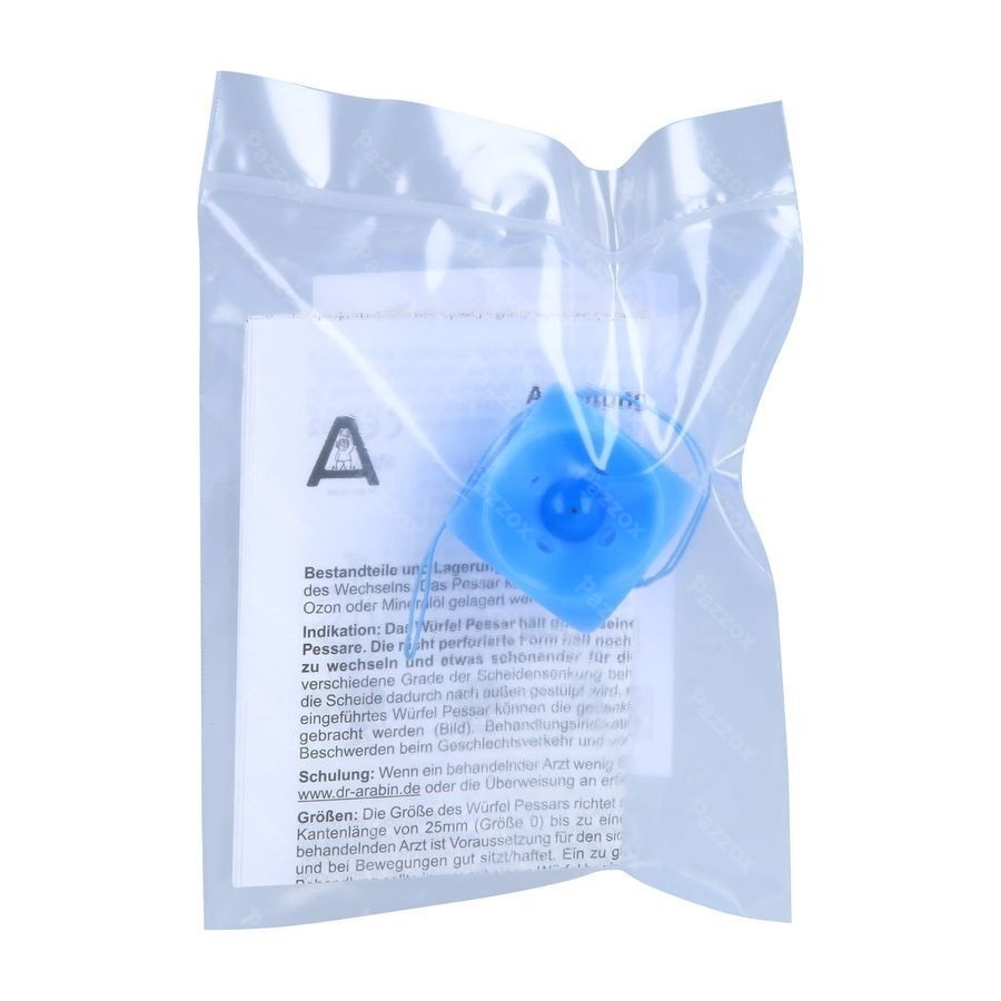 Pessaire Cube Perfore Avec Bouton 2/32mm Silicone